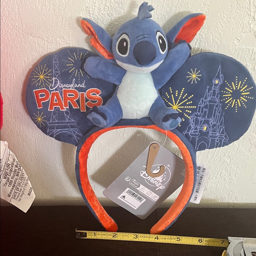 #1458** Unisex’s Disney Stitch Disneyland Paris Kids Headband - Blue and Orange - Picture 4 of 10
